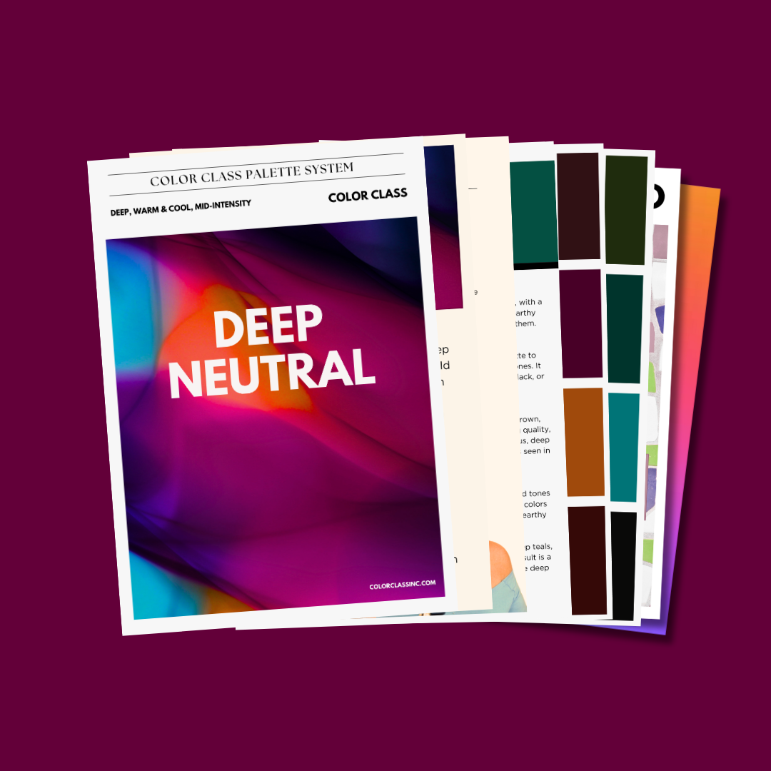 Deep Neutral Digital Color Palette Guide (Bridge between Deep Winter and Deep Autumn)